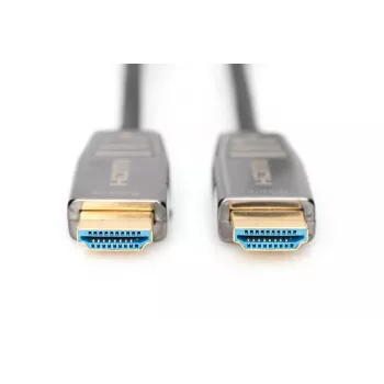 DIGITUS HDMI AOC Hybrid-Glasfaserkabel, Typ A M/M, 20 m UHD 8K@60Hz, CE, schwarz