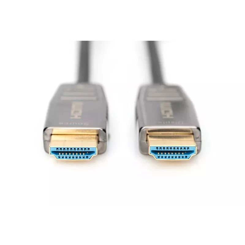 DIGITUS HDMI AOC Hybrid-Glasfaserkabel, Typ A M/M, 20 m UHD 8K@60Hz, CE, schwarz