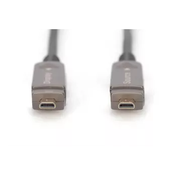 DIGITUS 4K – HDMI AOC Hybrid-Glasfaserkabel mit abnehmbarem Stecker, 20 m