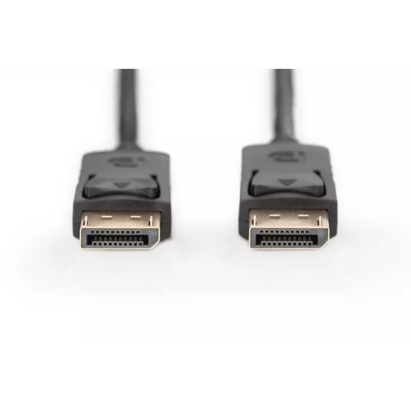 DIGITUS DisplayPort-Verbindungskabel, DP Stecker/Stecker, 5m mit Verriegelung, Full HD 1080p schwarz