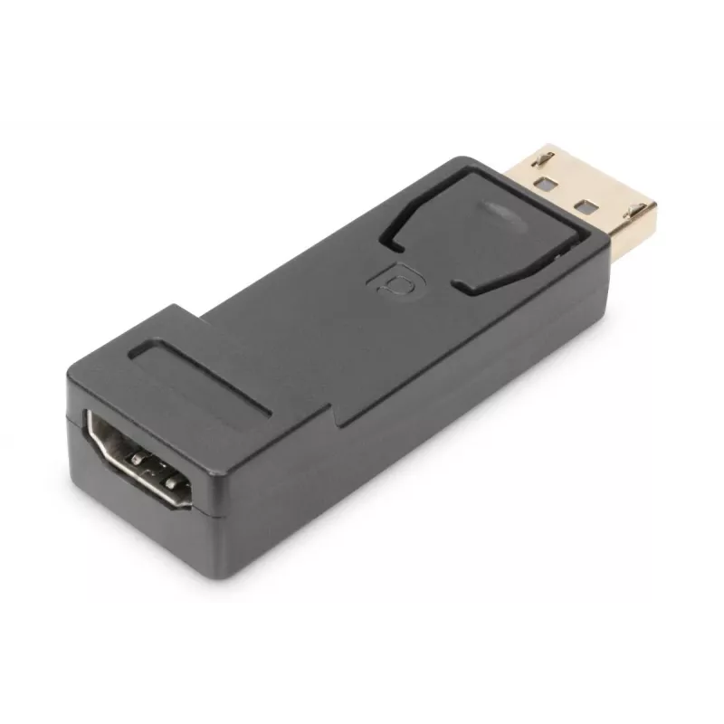 DIGITUS DisplayPort-Adapter, DP - HDMI Typ A M/W, mit Verriegelung, DP 1.1a, Full HD, CE schwarz
