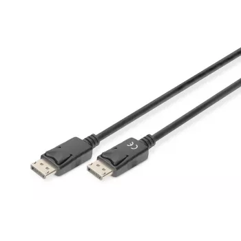 DIGITUS DisplayPort-Verbindungskabel, DP M/M, 2m mit Verriegelung, DP 1.2, Ultra HD 4K schwarz