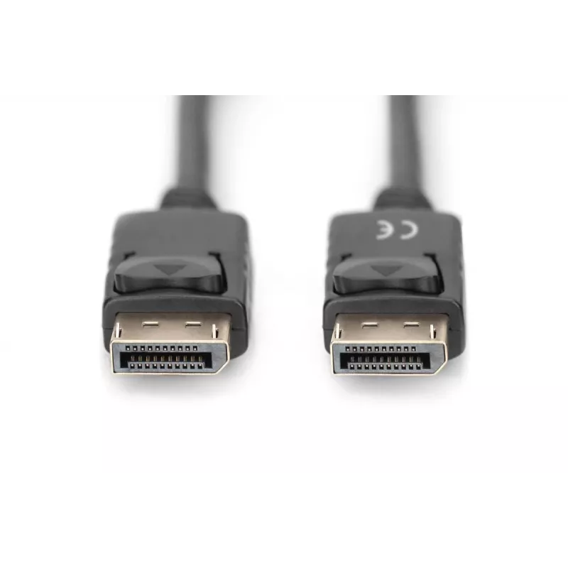 DIGITUS DisplayPort-Verbindungskabel, DP M/M, 2m mit Verriegelung, DP 1.2, Ultra HD 4K schwarz