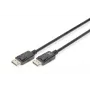 DIGITUS DisplayPort-Verbindungskabel, DP M/M, 3m mit Verriegelung, DP 1.2, Ultra HD 4K schwarz