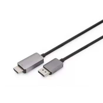 Digitus DB-340305-018-S DisplayPort-auf-HDMI-Typ-A-Adapterkabel, 8K, 1,8 m, Schwarz