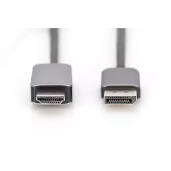 Digitus DB-340305-018-S DisplayPort-auf-HDMI-Typ-A-Adapterkabel, 8K, 1,8 m, Schwarz