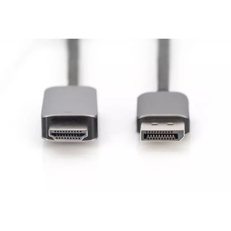 Digitus DB-340305-018-S DisplayPort-auf-HDMI-Typ-A-Adapterkabel, 8K, 1,8 m, Schwarz