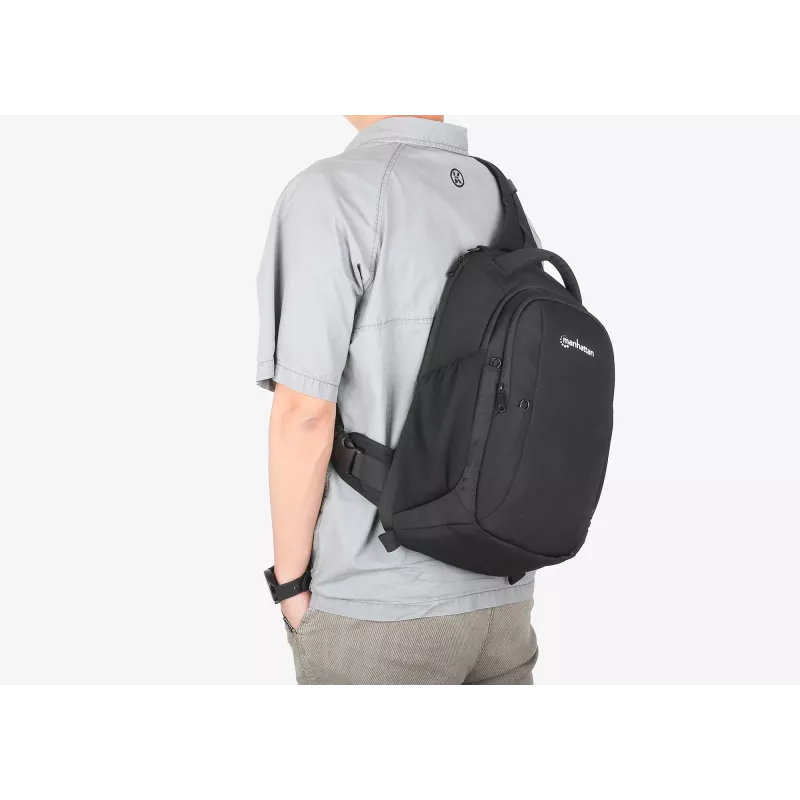 Manhattan Amsterdam 440578 Notebook-Umhängetasche / Rucksack, 13,3 Zoll, schwarz