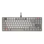 Cherry KC 500 MX LP TKL mechanische Tastatur, 80 %, Cherry MX Low Profile 2.0 Ivory Schalter, weiße Hintergrundbeleuchtung, QWERTZ Deutsch, USB-Kabel, grau