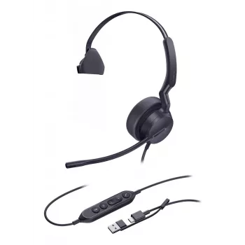Yealink UH42 Mono UC USB-C/A Headset, Kabelgebunden, Anrufe/Musik, 20 - 20000 Hz, 116 g, Headset, Schwarz