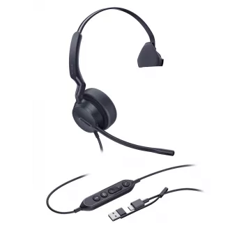 Yealink UH44 Mono Teams USB-C/A Headset, Kabelgebunden, 20 - 20000 Hz, Büro/Callcenter, 127 g, Headset, Schwarz