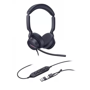 Yealink UH46 Dual UC USB-C/A Headset, Kabelgebunden, 20 - 20000 Hz, Büro/Callcenter, 166 g, Headset, Schwarz