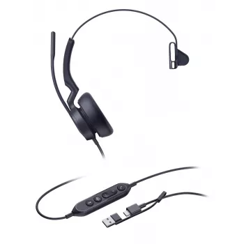 Yealink UH46 Mono Teams USB-C/A Headset, Kabelgebunden, 20 - 20000 Hz, Büro/Callcenter, 127 g, Headset, Schwarz