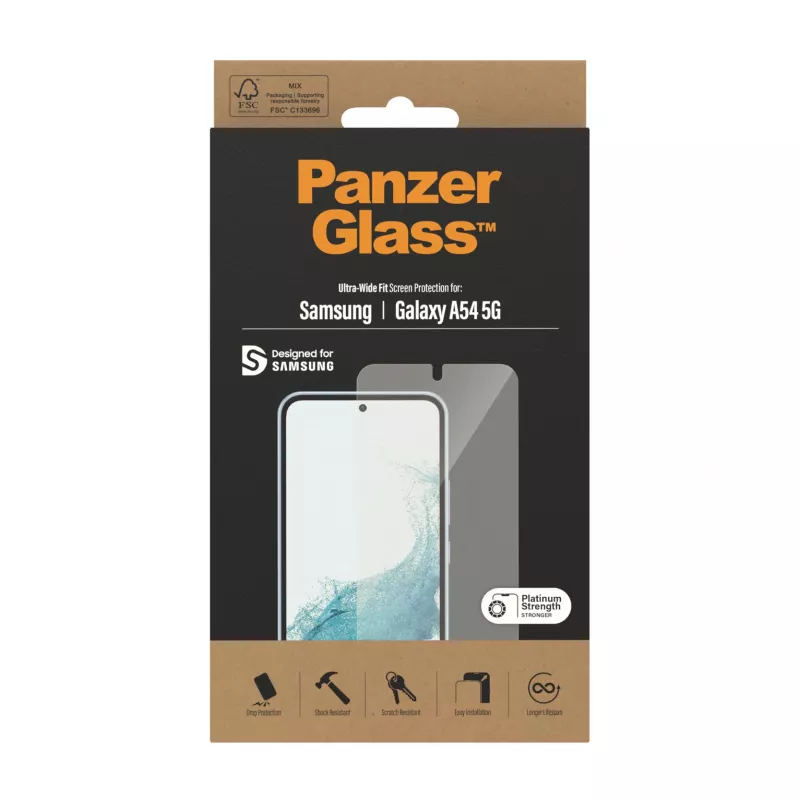PanzerGlass ® Displayschutzfolie Samsung Galaxy A54 5G | Ultra-Wide Fit