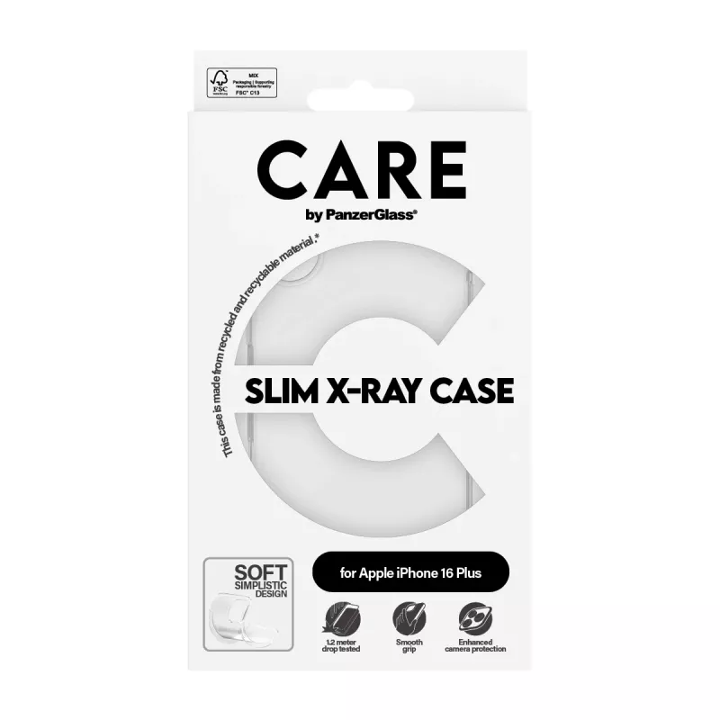 PanzerGlass CARE™ by ® X-Ray Hülle iPhone 16 Plus, Cover, Apple, Apple - iPhone 16 Plus, Transparent