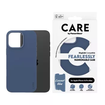PanzerGlass CARE Fashionable Hülle für iPhone 16 Pro Max 6,9 Zoll, mit MagSafe, blau