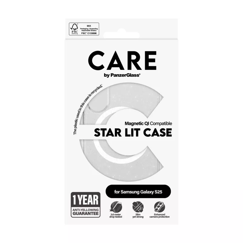 PanzerGlass CARE™ by ® Urban Combat Case Star Lit w. White Qi Kompatibel Samsung Galaxy S25