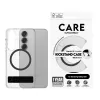 PanzerGlass CARE™ by ® Hülle transparent mit schwarzem Kickstand & Qi kompatibel Samsung Galaxy S25