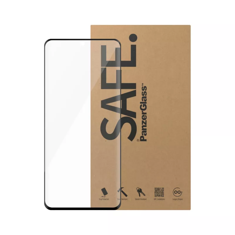 PanzerGlass SAFE. by ® Displayschutzfolie mit schwarzem Rahmen Samsung Galaxy S20 5G | Ultra-Weitwinkel-Passform | BULK
