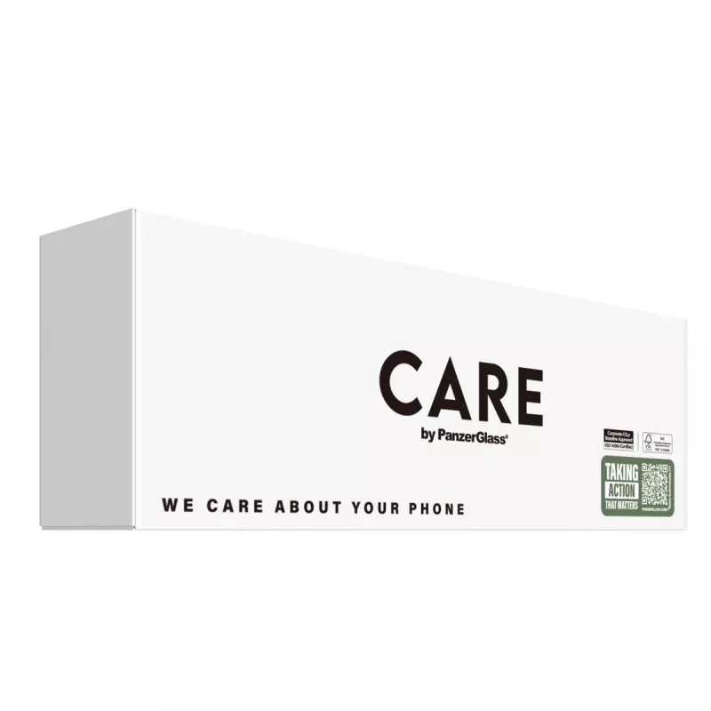 PanzerGlass CARE Fashionable Samba Hülle für iPhone 16e, kompatibel mit MagSafe und Qi, TPU, transparent mit Weiß