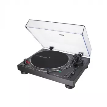 Audio-Technica AT-LP120XUSB Plattenspieler mit Direktantrieb (analog & USB), Silber