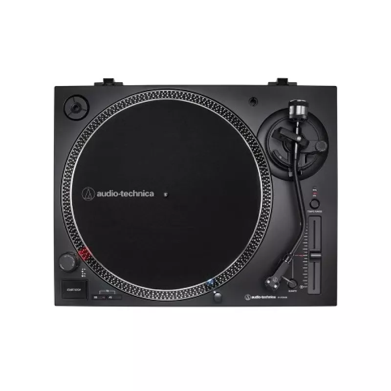 Audio-Technica AT-LP120XUSB Plattenspieler mit Direktantrieb (analog & USB), Silber