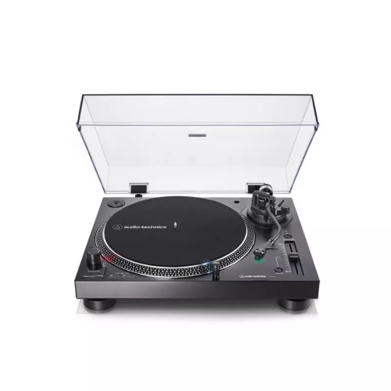 Audio-Technica AT-LP120XUSB Plattenspieler mit Direktantrieb (analog & USB), Silber