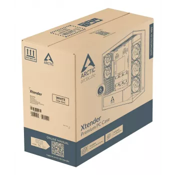 ARCTIC Xtender VG (Weiß) Premium E-ATX PC-Gehäuse mit vertikaler GPU-Montage