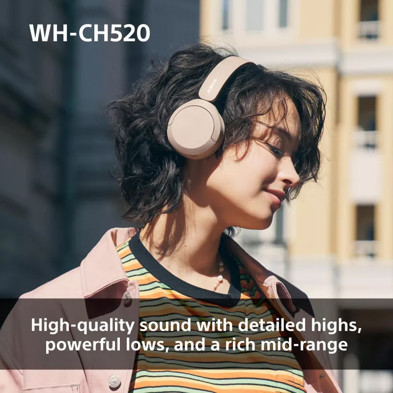 Sony WHCH520Y.CE7, Kabellos, Anrufe/Musik, 20 - 20000 Hz, 147 g, Headset, Gelb