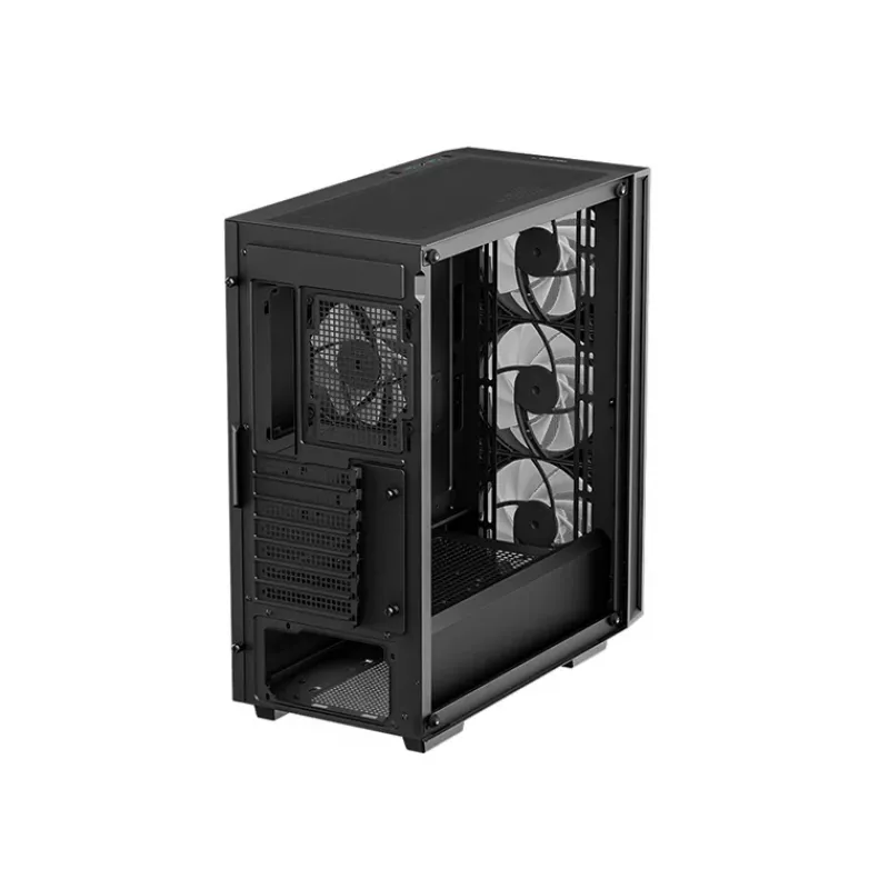 DeepCool MATREXX 55 MESH V4 C Midi-Tower-PC-Gehäuse, ATX, gehärtetes Glas, ohne Netzteil, Schwarz