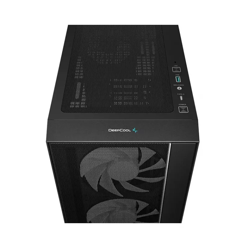DeepCool MATREXX 55 MESH V4 C Midi-Tower-PC-Gehäuse, ATX, gehärtetes Glas, ohne Netzteil, Schwarz