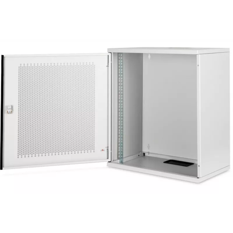 DIGITUS 12U Wandmontageschrank, SOHO, unmontiert 595x540x400 mm, perforierte Fronttür, grau