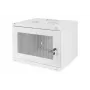 DIGITUS 7U Wandmontageschrank SOHO unmontiert 370x540x400 mm perforierte Fronttür grau