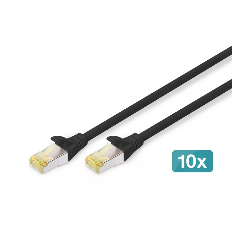 DIGITUS 10in Netzwerk-Bundle - 6HE-Schrank schwarz Fachboden PDU 8-Port-Switch CAT6 Patchpanel