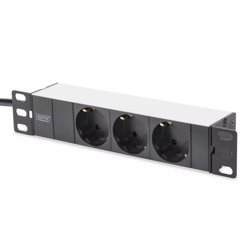DIGITUS 10in Netzwerk-Bundle - 6HE-Schrank schwarz Fachboden PDU 8-Port-Switch CAT6 Patchpanel