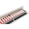 DIGITUS DN-91624S-EA 19-Zoll Patchpanel, CAT6A Klasse EA, geschirmt, 24-Port RJ45, LSA, 1HE, Lichtgrau RAL 7035