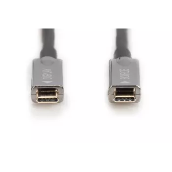 DIGITUS USB Type-C auf USB Type-C AOC Hybrid-Glasfaserkabel 4K@60Hz USB 3.1 Gen 1, 20 m