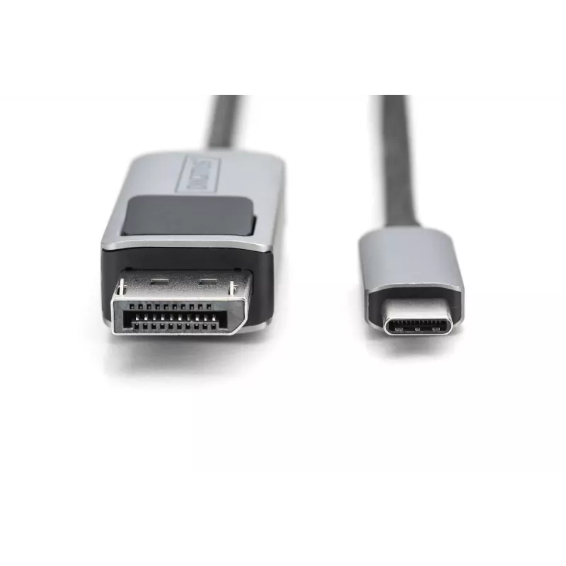 DIGITUS USB Type C to DP adapter Kabel 8Ka30Hz. HBR3 Alu Housing Schwarz 1m