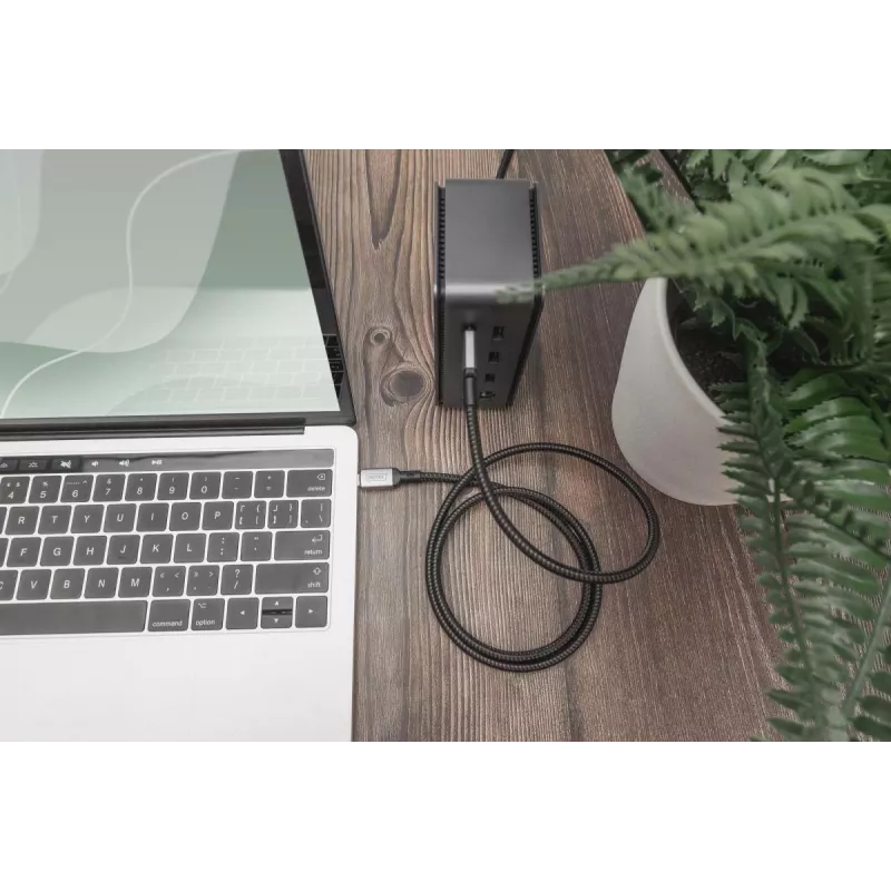 DIGITUS USB 4 Verbindungskabel, TypeC auf TypeC, Aluminiumgehäuse, PP-Geflecht, 8K@60Hz, PD3.0, 40 Gbit/s, 1m, schwarz