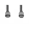 DIGITUS USB 4 Anschlusskabel. Typ C auf Typ C. Aluminiumgehäuse PP-Geflecht 4K@60Hz. PD3.0. 20Gbit/s. 3m. schwarz