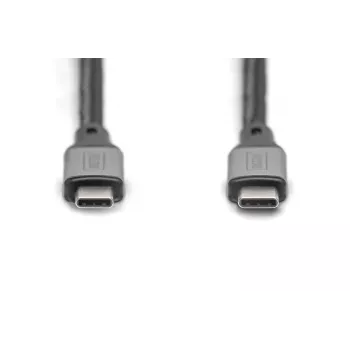 DIGITUS USB 4 Anschlusskabel. Typ C auf Typ C. Aluminiumgehäuse PP-Geflecht 4K@60Hz. PD3.0. 20Gbit/s. 3m. schwarz