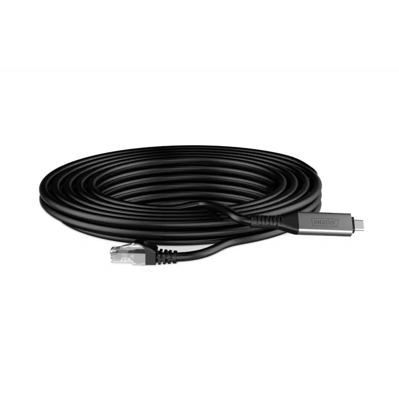 DIGITUS USB-C 3.2 Gen1 - RJ45 Ethernet-Kabel - CAT6a S/FTP Schwarz - 3 m