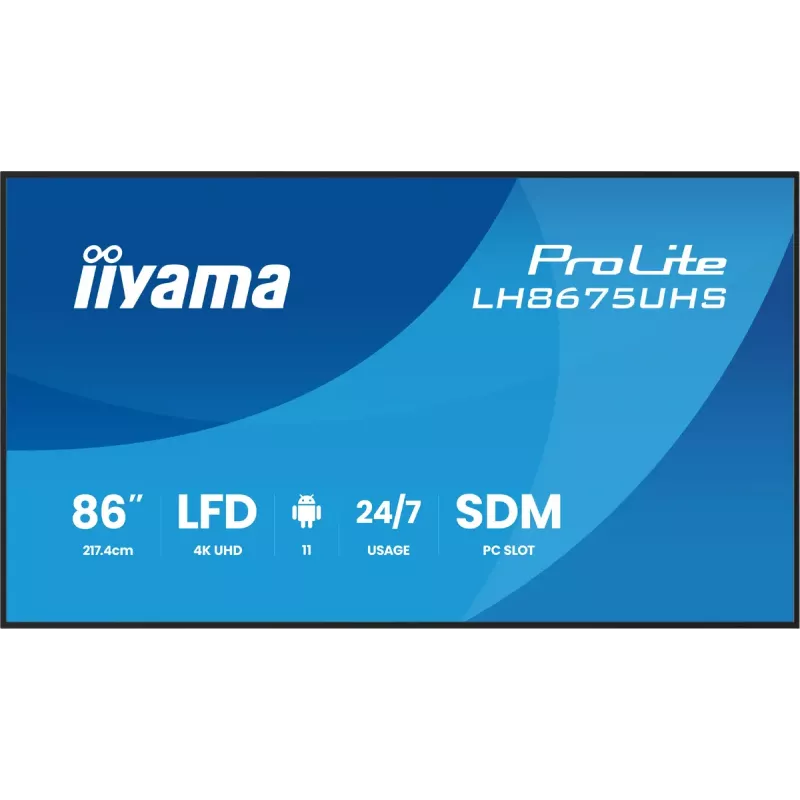 Digital Signage Display iiyama 86 Zoll 4K UHD LCD Android 24/7