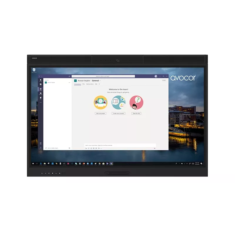 Avocor AVW-5555 W-Serie 55 Zoll (140 cm) Interaktives Display, 3840 x 2160 4K UHD, LED, Multitouch, integrierte Kamera, Schwarz