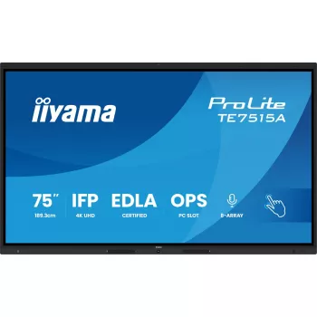 Digital-Signage-Flachbildschirm iiyama TE7515A-B1AG 74,5 Zoll Touchscreen 4K Ultra HD