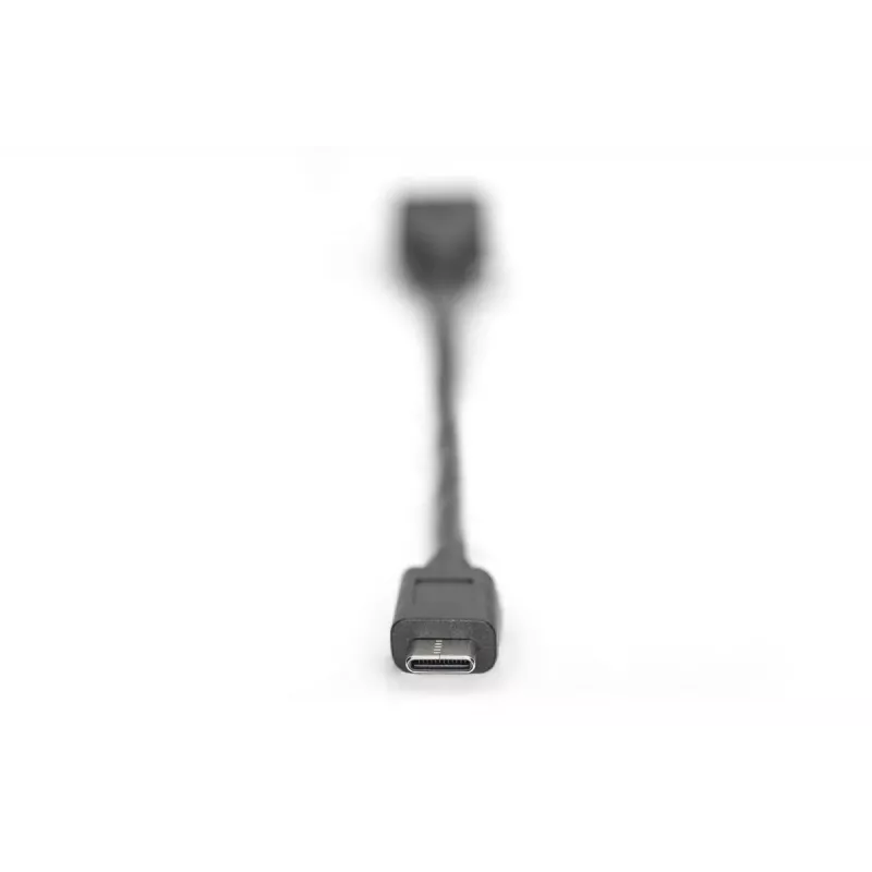 DIGITUS USB Type-C Adapterkabel, OTG, Typ C - A M/F, 15 cm Super Speed Schwarz