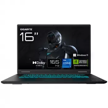 GIGABYTE GAMING A16 CWHI3DEC94SH Laptop Intel® Core™ i7 i7-13620H 40,6 cm (16 Zoll) WQXGA 16 GB DDR5-SDRAM 1 TB SSD NVIDIA GeForce RTX 5070 Wi-Fi 6E (802.11ax) Windows 11 Home Schwarz