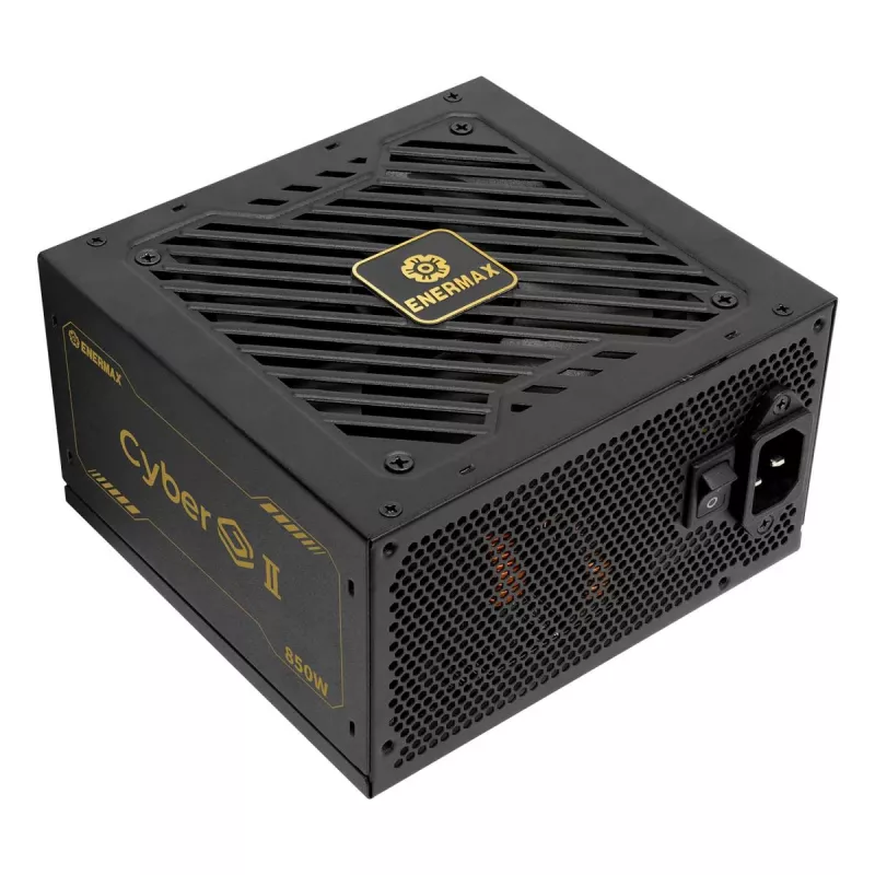 Enermax CyberG II ERV850G-AHG-NAC PC-Netzteil, 850 W, 80 Plus Gold, nicht modular, ATX, 12-Pin-High-Power-GPU-Anschluss, Schwarz