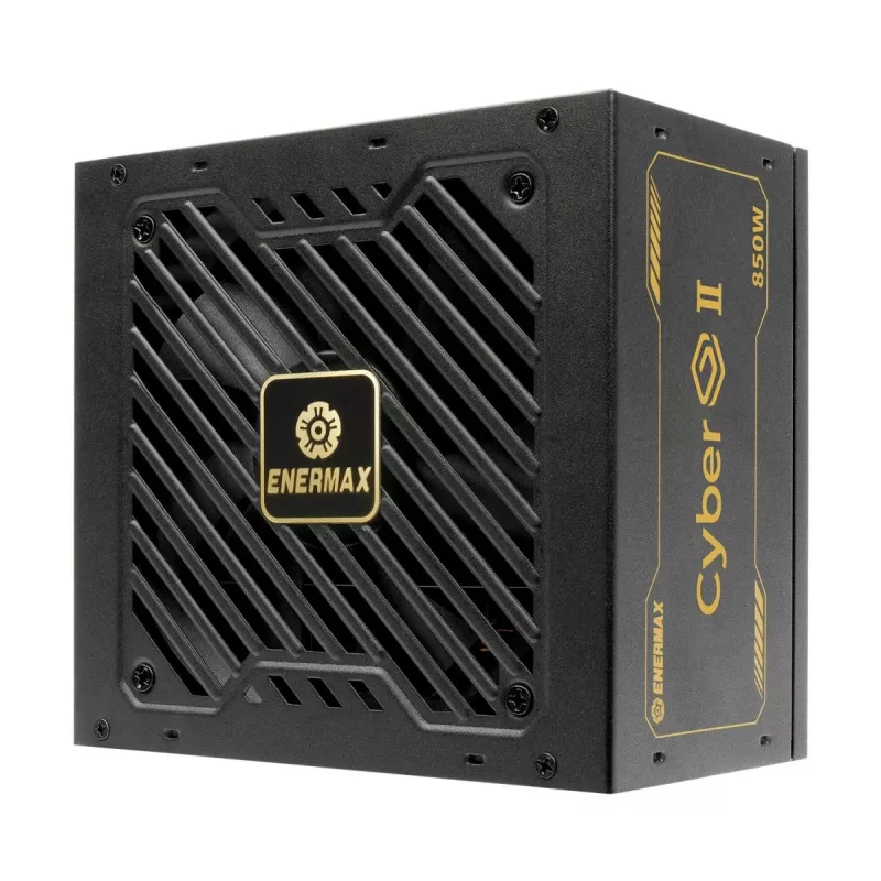 Enermax CyberG II ERV850G-AHG-NAC PC-Netzteil, 850 W, 80 Plus Gold, nicht modular, ATX, 12-Pin-High-Power-GPU-Anschluss, Schwarz