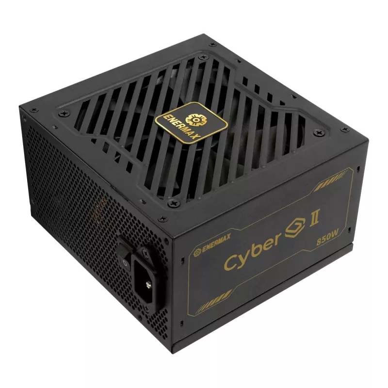 Enermax CyberG II ERV850G-AHG-NAC PC-Netzteil, 850 W, 80 Plus Gold, nicht modular, ATX, 12-Pin-High-Power-GPU-Anschluss, Schwarz